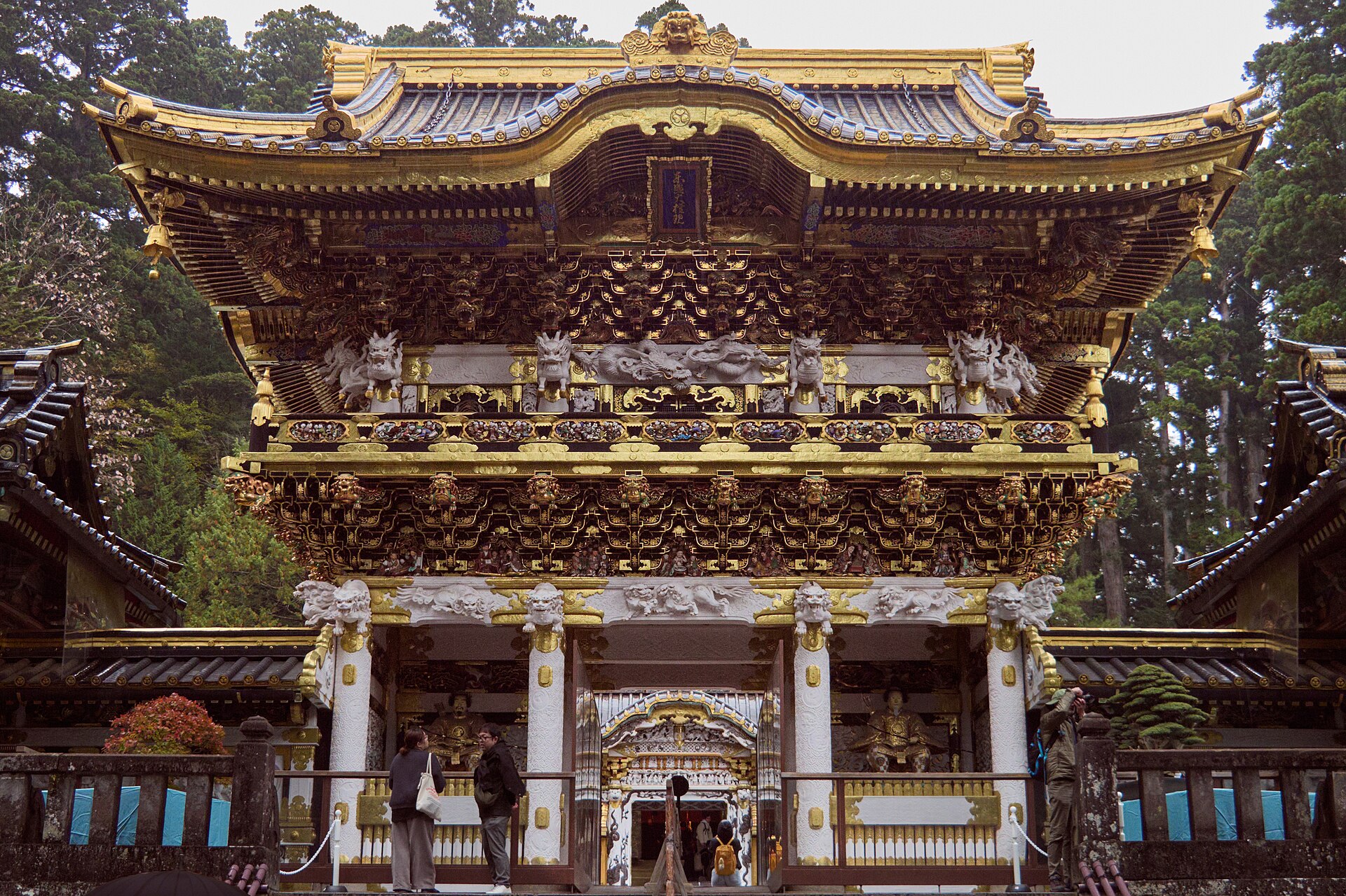 The gilded Yomeimon Gate at Nikko Toshogu Shrine